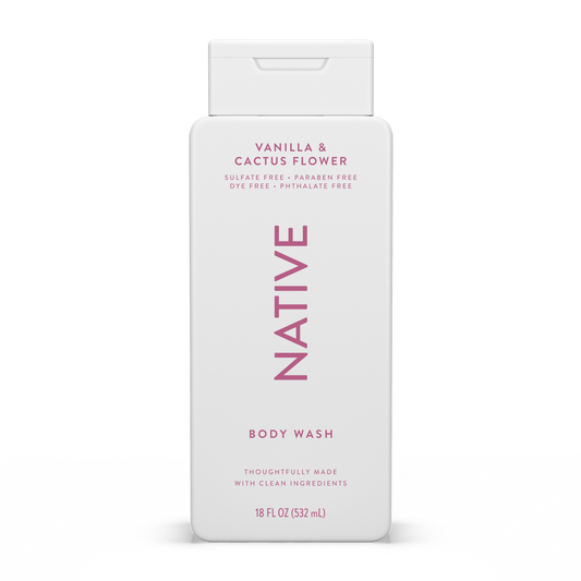 NATIVE Body Wash Vanilla and Cactus Flower