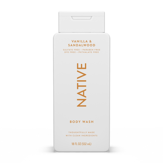 NATIVE Body Wash Vanilla and Sandalwood