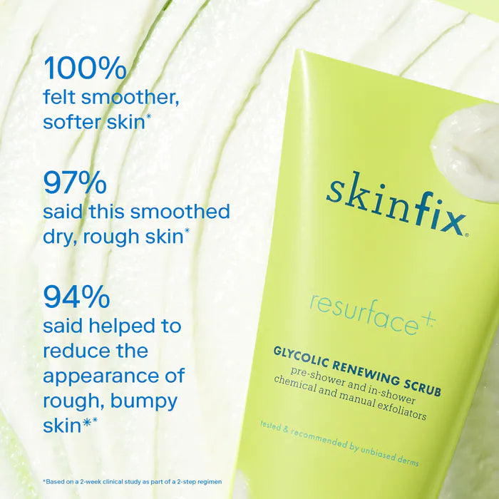 SKINFIX Resurface+ Glycolic and Lactic Acid Renewing Body Scrub