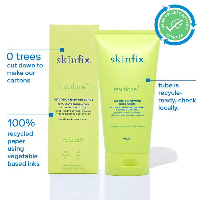 SKINFIX Resurface+ Glycolic and Lactic Acid Renewing Body Scrub